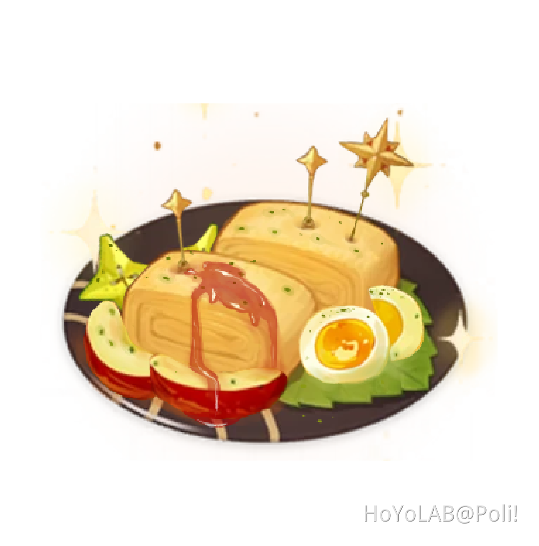 egg roll + Mona's speciality dish ! Genshin Impact HoYoLAB