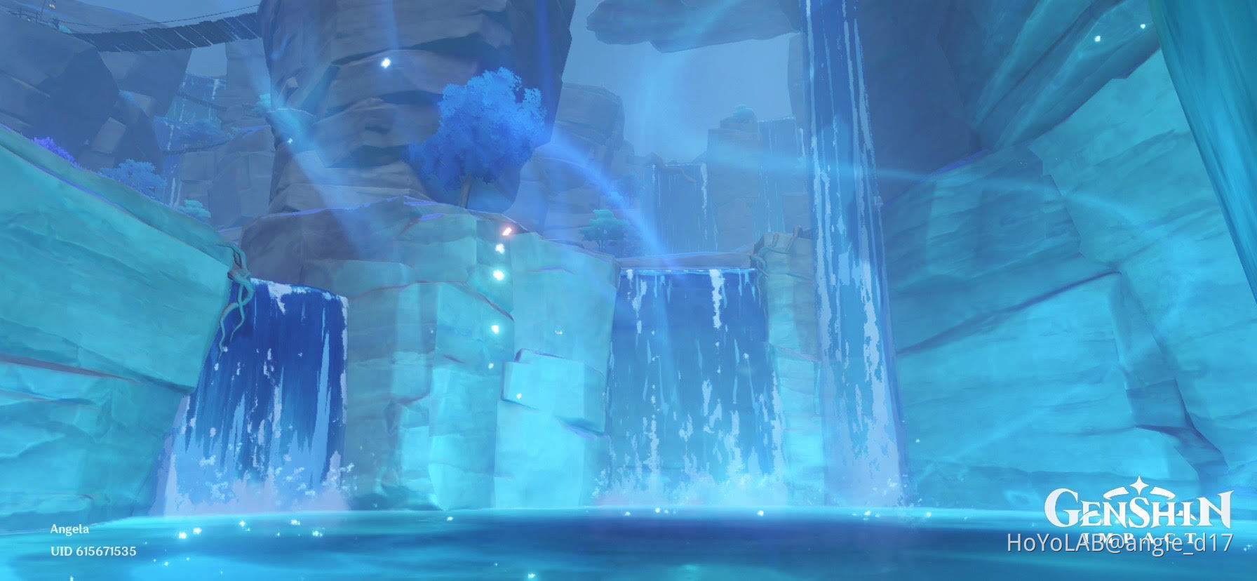 Swimming Under the Waterfalls Genshin Impact HoYoLAB