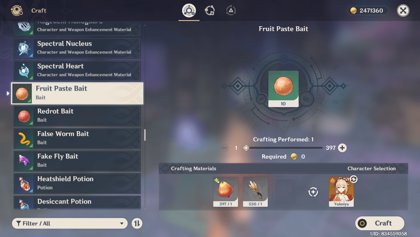 Fruit Paste Bait Genshin Impact HoYoLAB