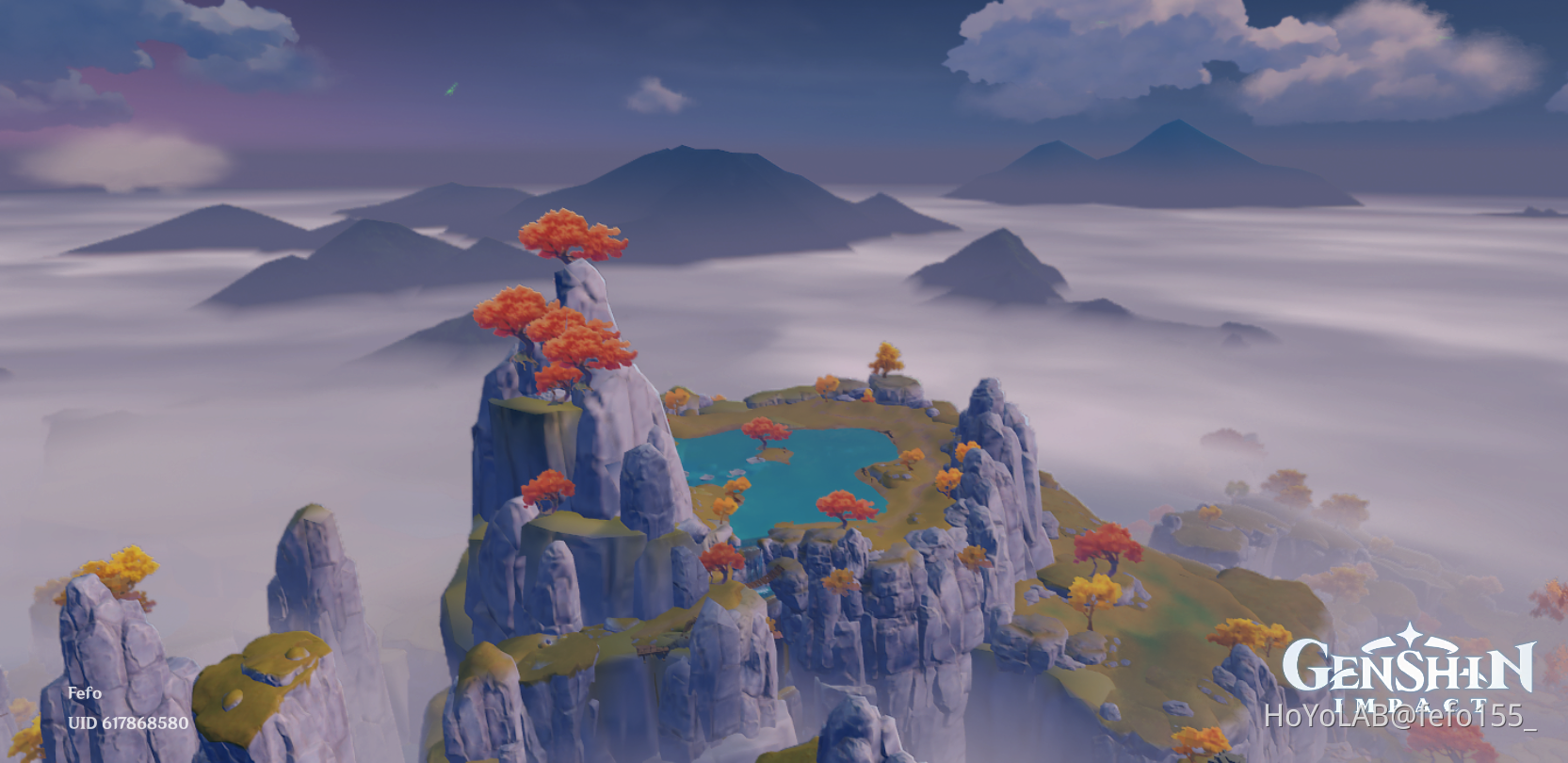 Qingyun Peak at night Genshin Impact HoYoLAB