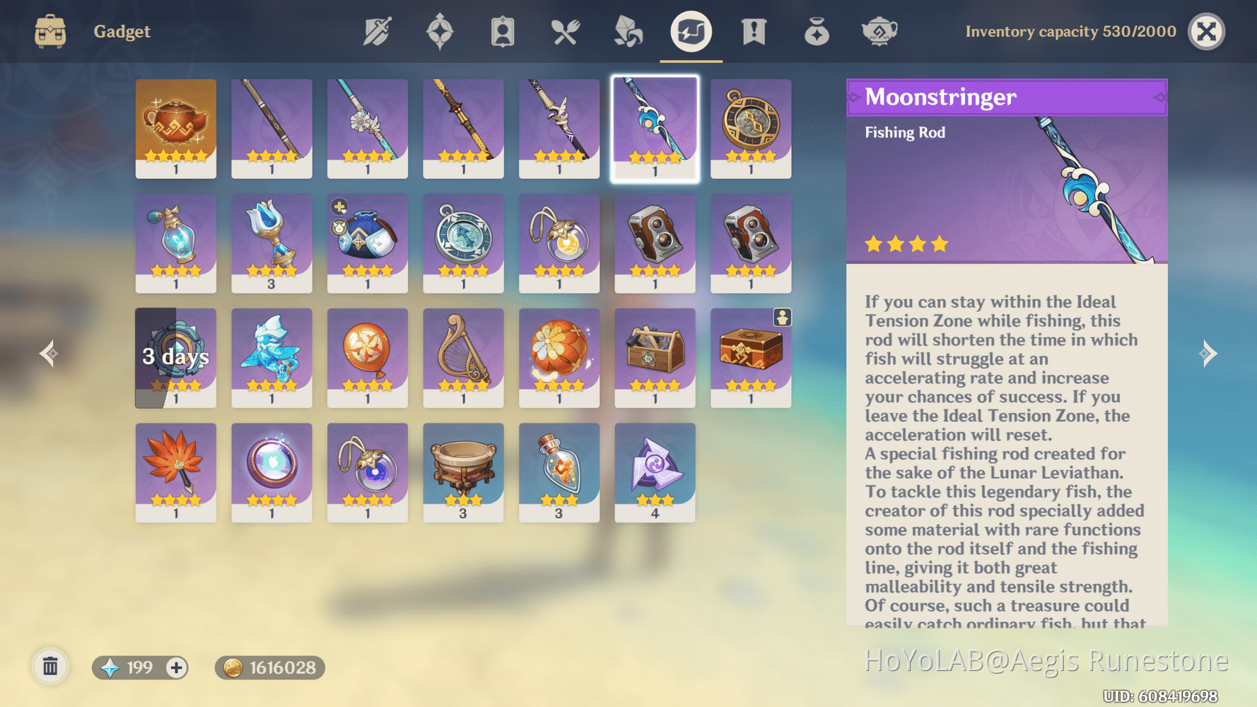 A true Fisherman... collects all the rods! Genshin Impact HoYoLAB