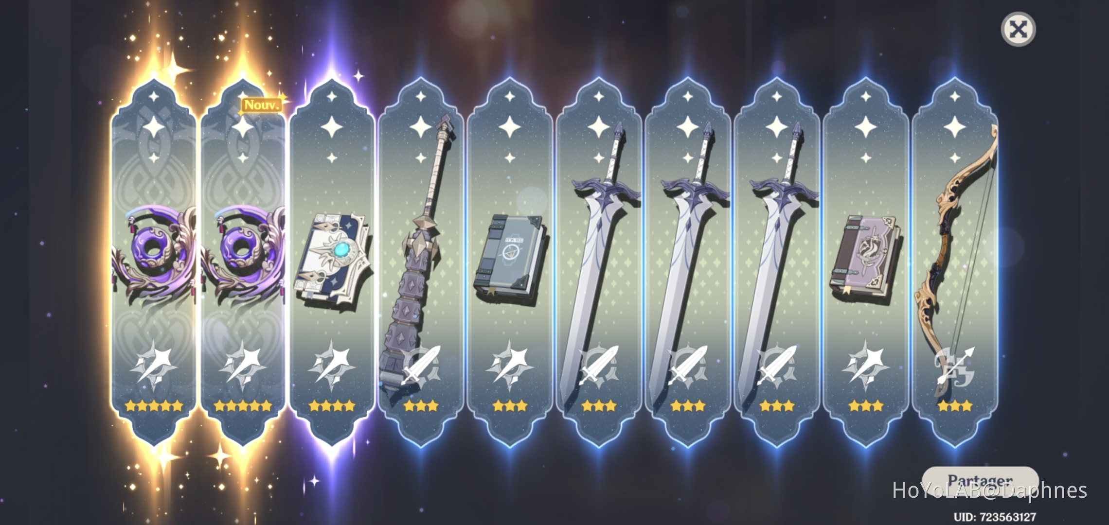 La multi de la chance sur la banniere arme Genshin Impact HoYoLAB