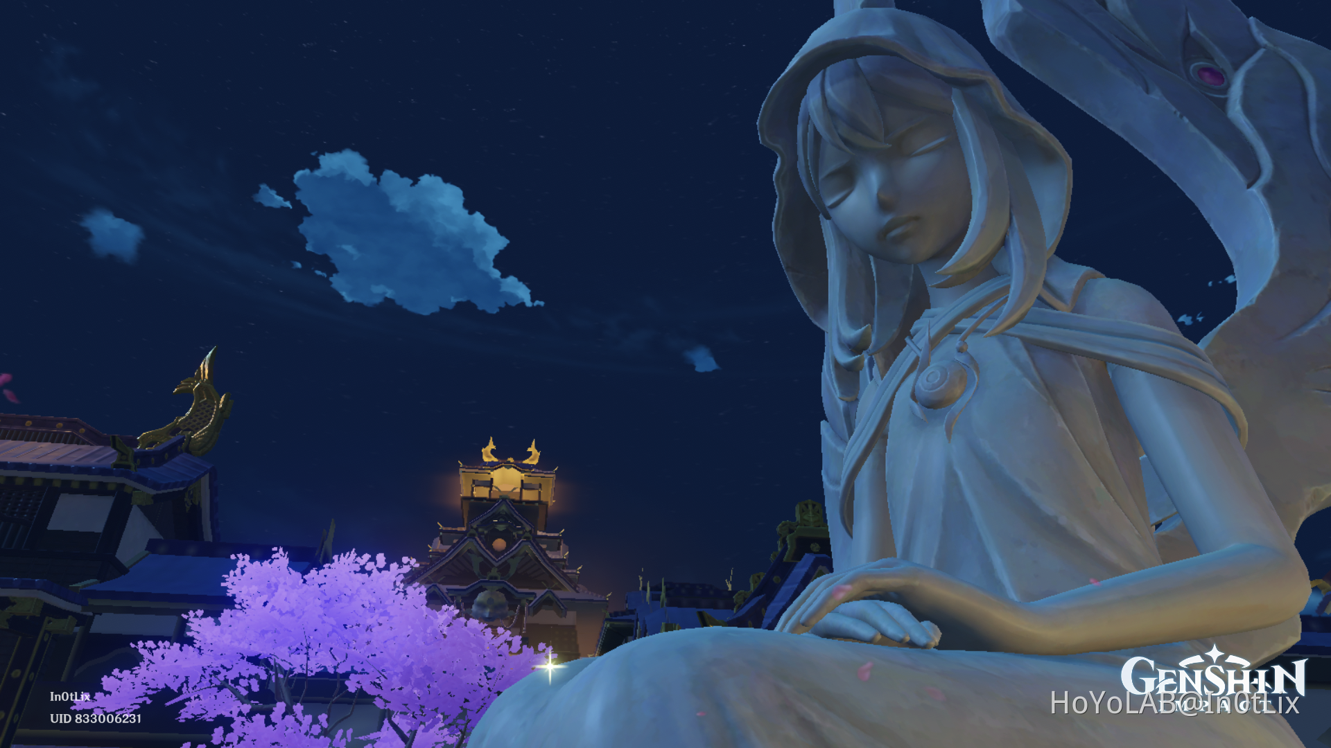 Raiden's residence and her statue Genshin Impact HoYoLAB