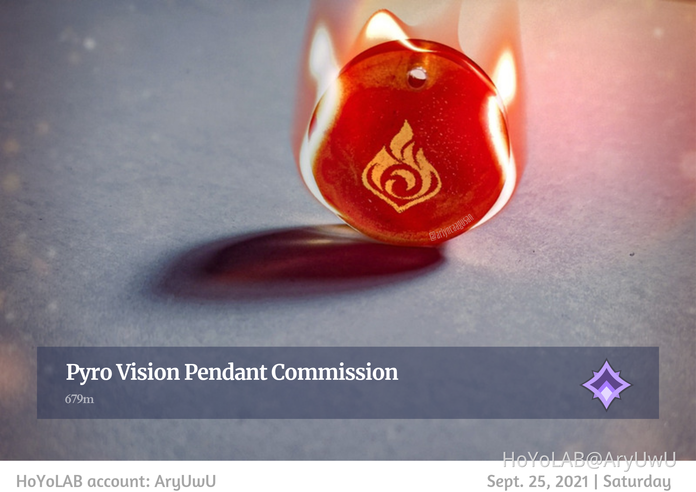 Pyro Vision Labd My Pyro Vision Resin Art Genshin Impact | HoYoLAB