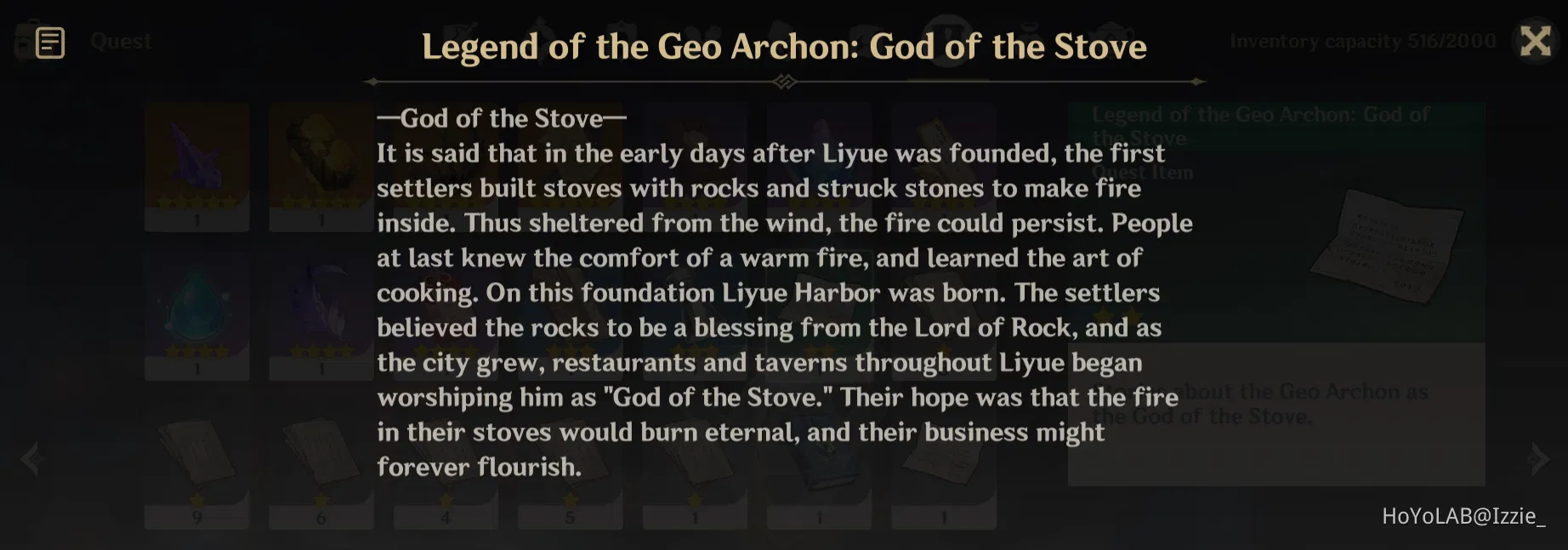 Additional Info on the God of Stoves Quest Item Genshin Impact HoYoLAB