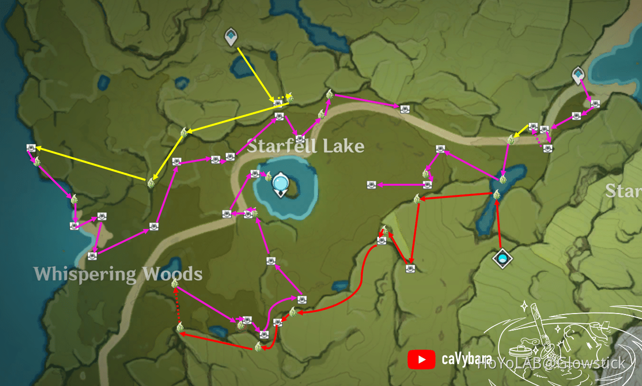 Mondstadt Mystmoon Chests and Moonchase Charms Route Genshin Impact