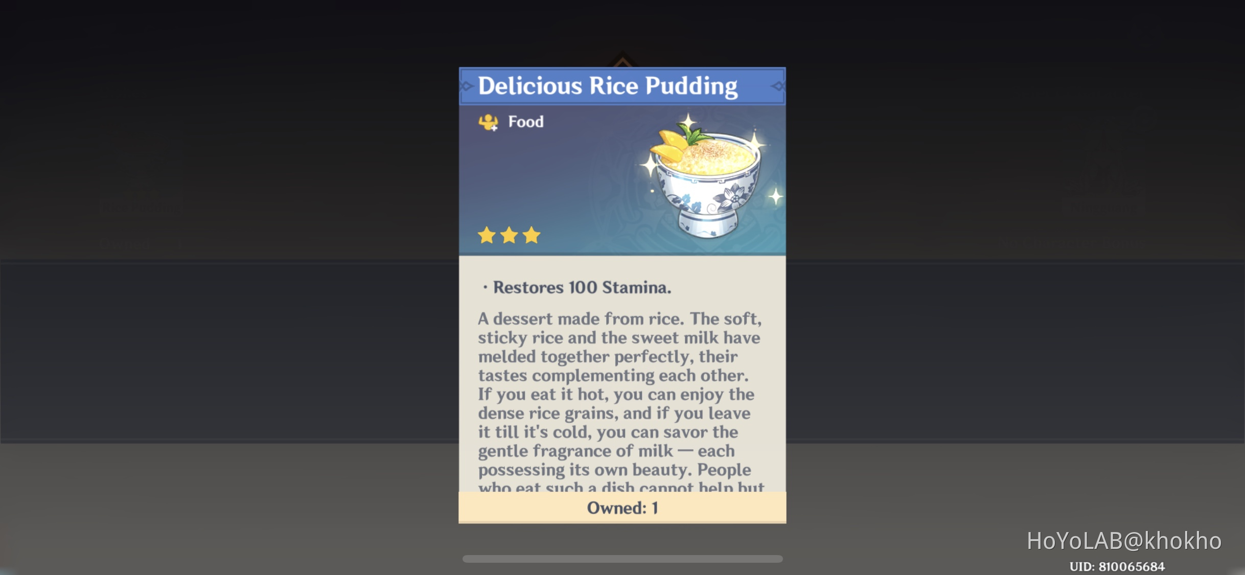 New Recipe Rice Pudding Genshin Impact HoYoLAB