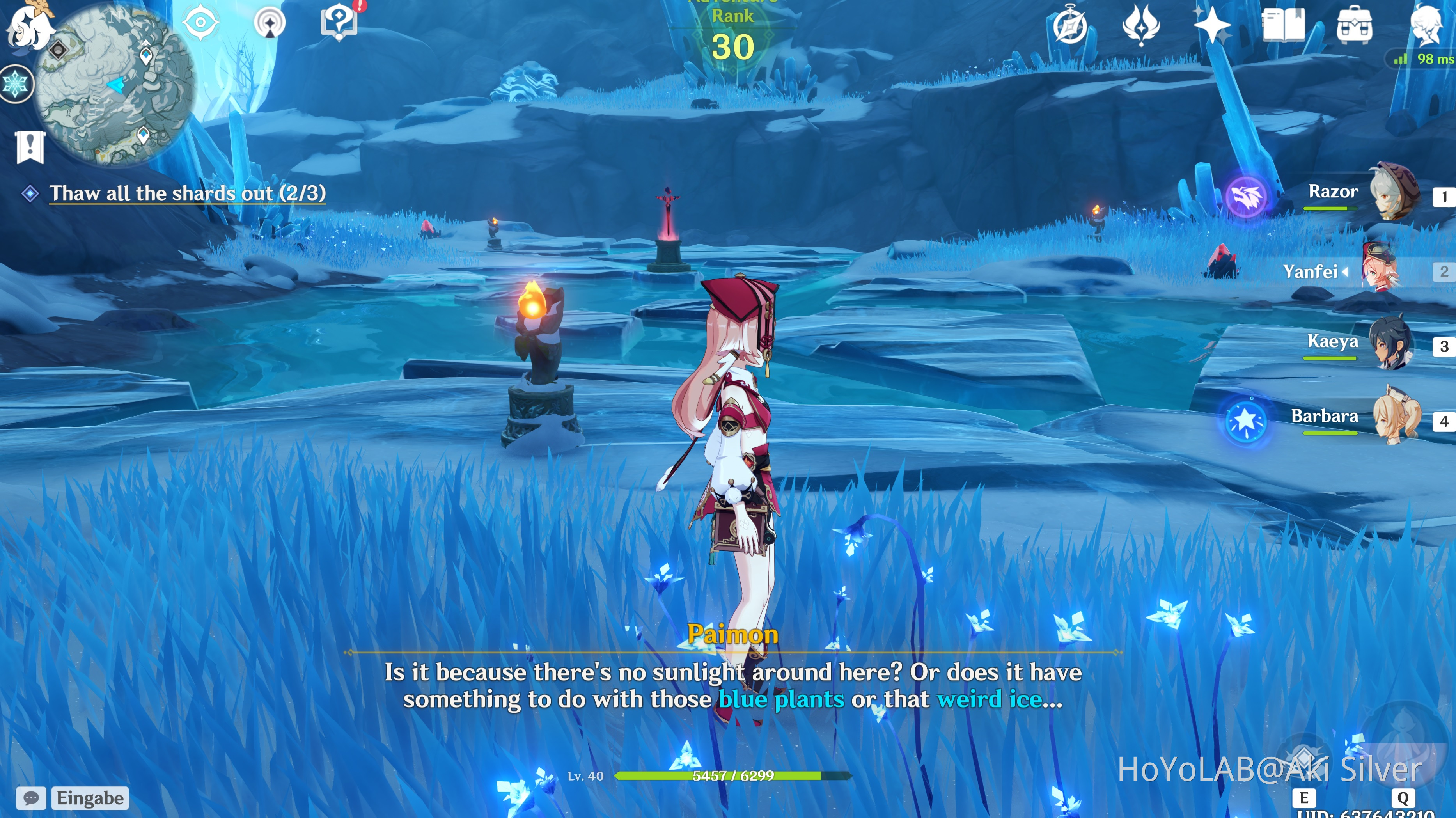 Thaw all the ice shards Problem with the third shard Genshin Impact HoYoLAB