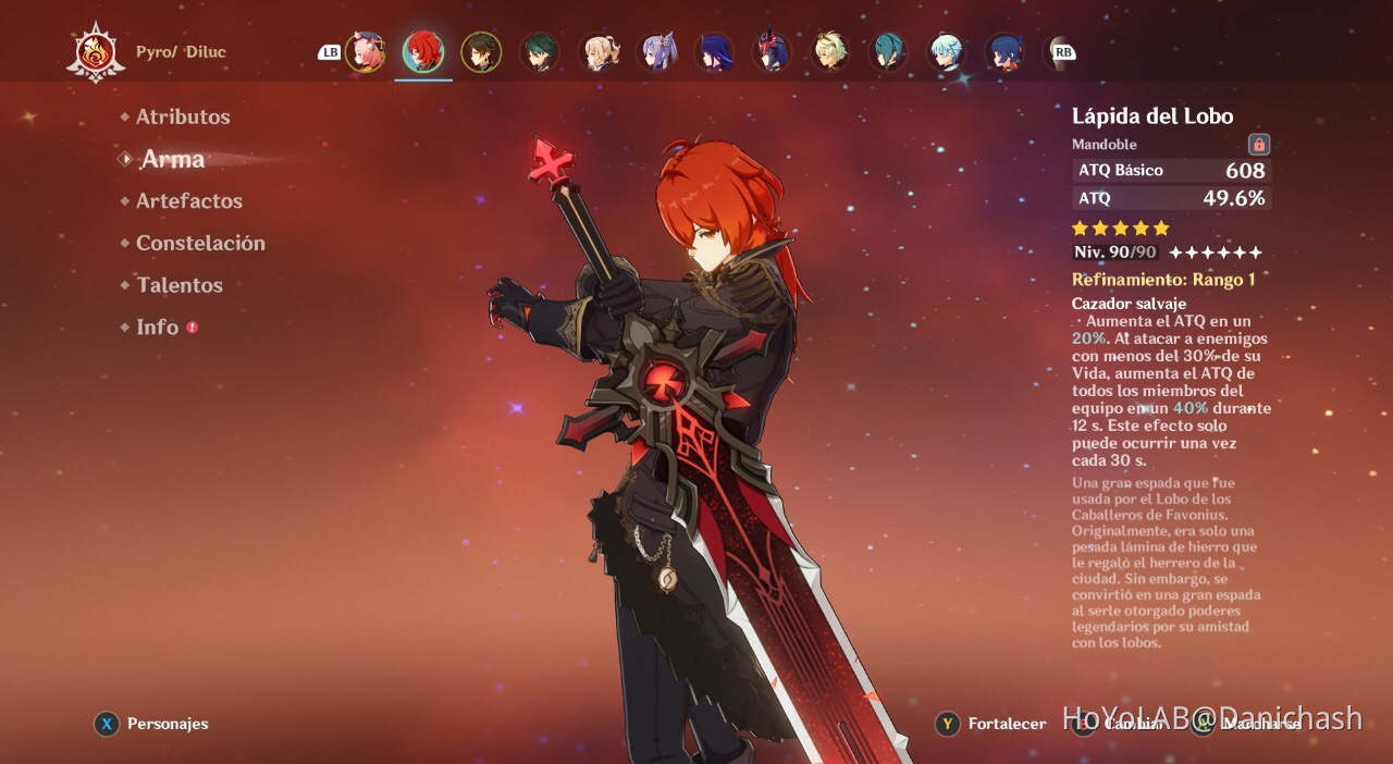 Diluc with Wolf’s Gravestone ️ ️ ️ Genshin Impact HoYoLAB