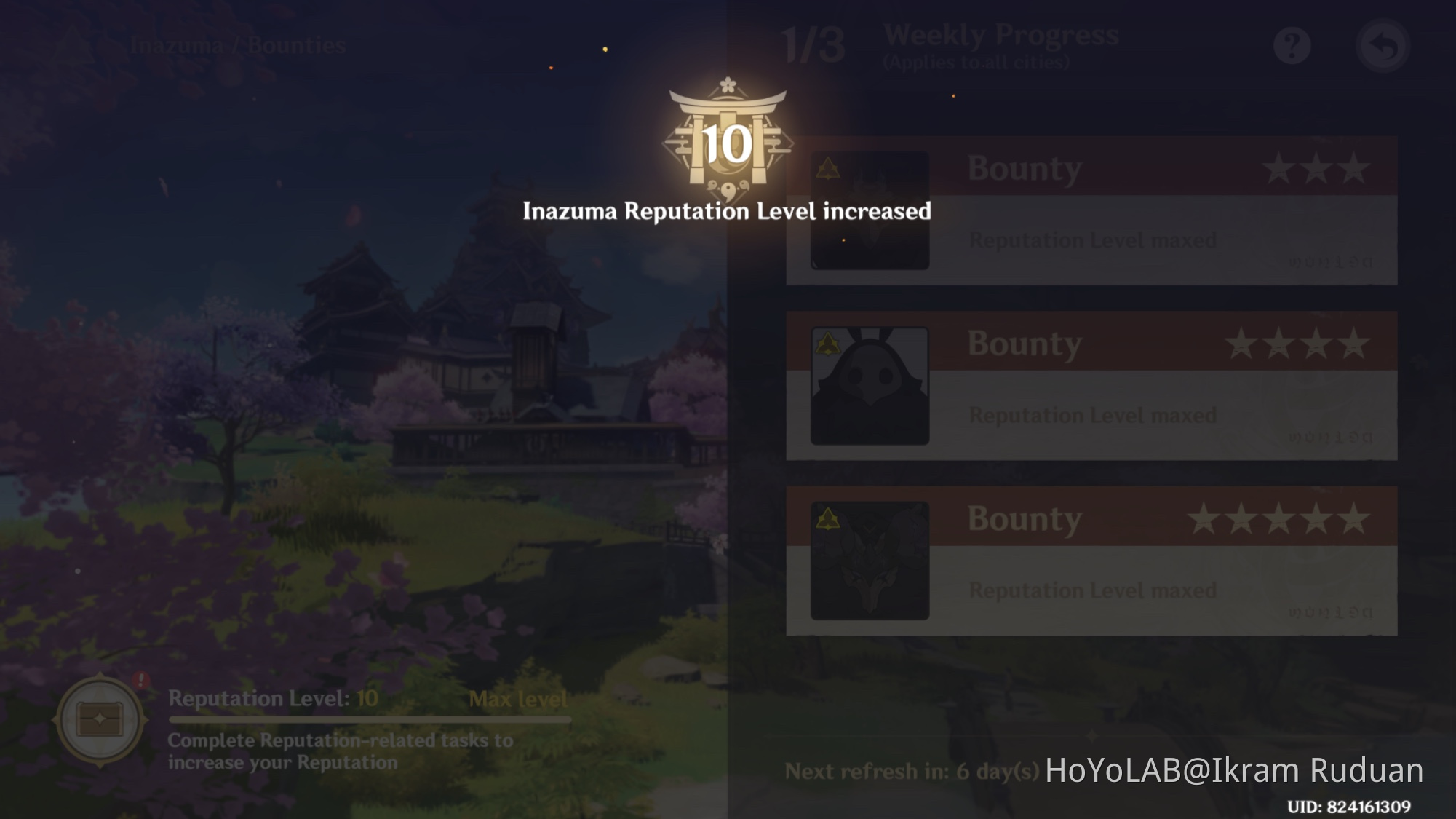 Inazuma Reputation Lv 10 🥵 Genshin Impact HoYoLAB