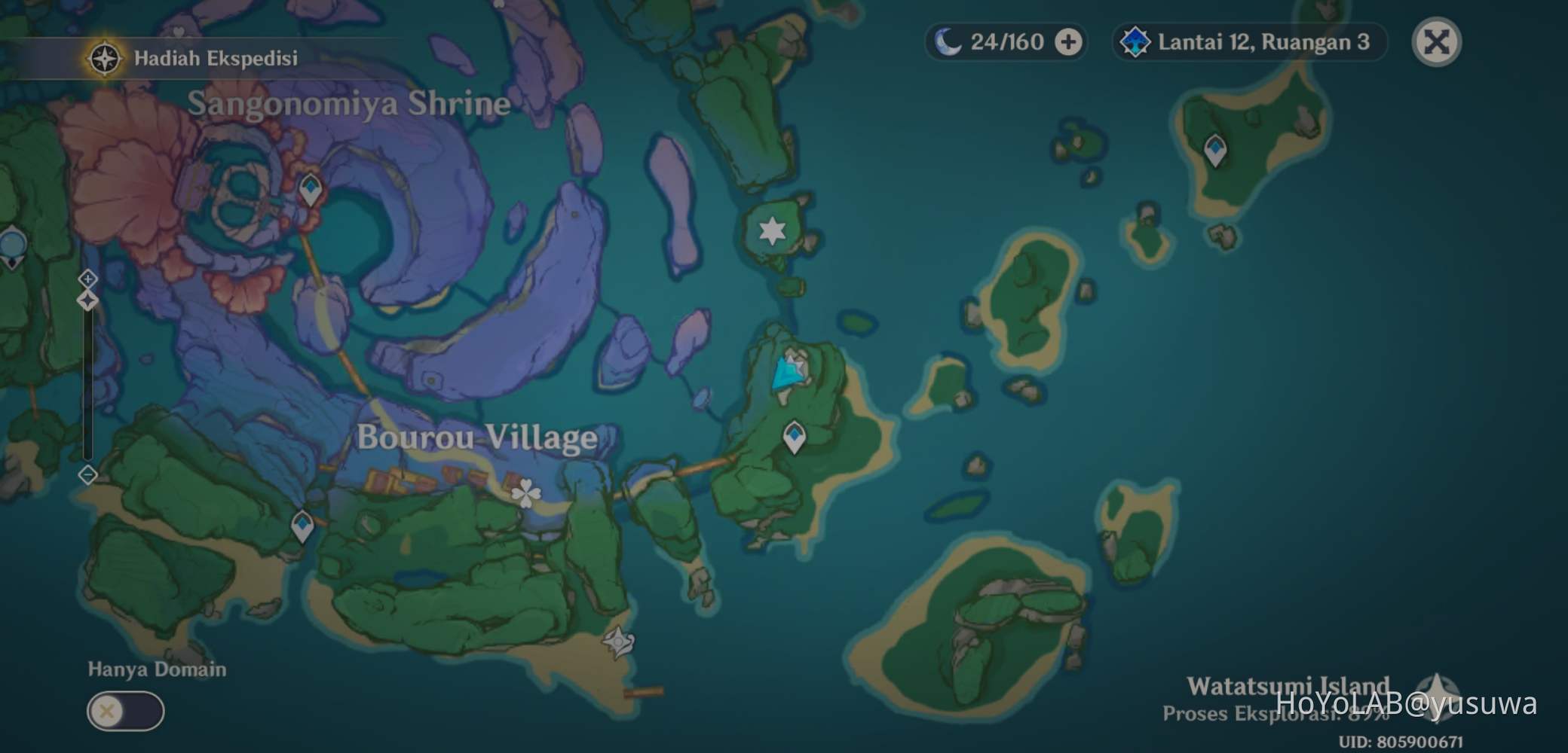 Precious chest di watatsumi island (teka teki rumit) Genshin Impact