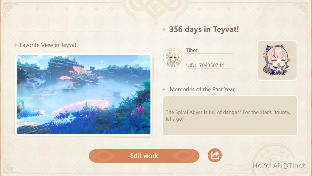 Started playing a year ago~ Genshin Impact | HoYoLAB