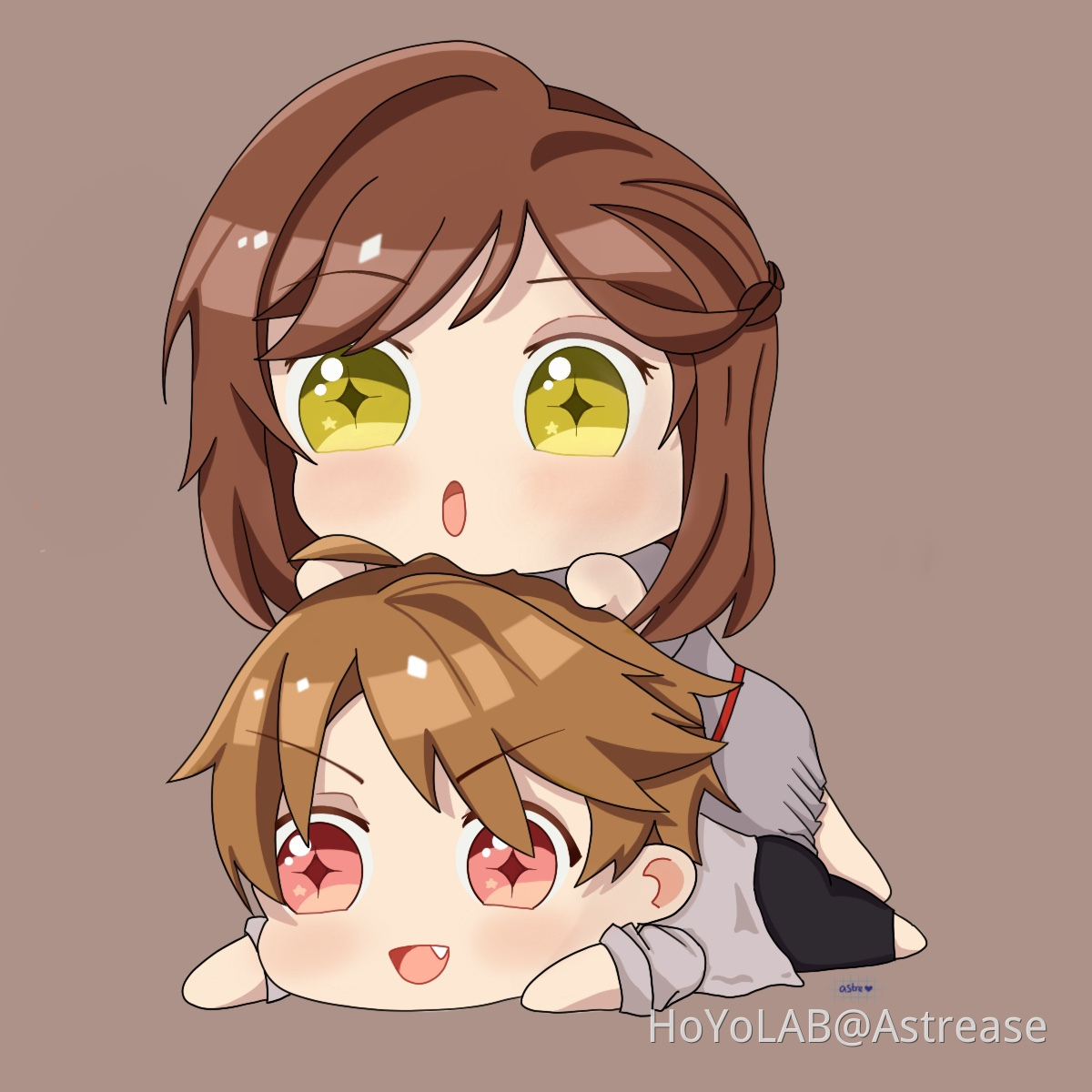 Chibi Rosa and Luke Tears of Themis | HoYoLAB