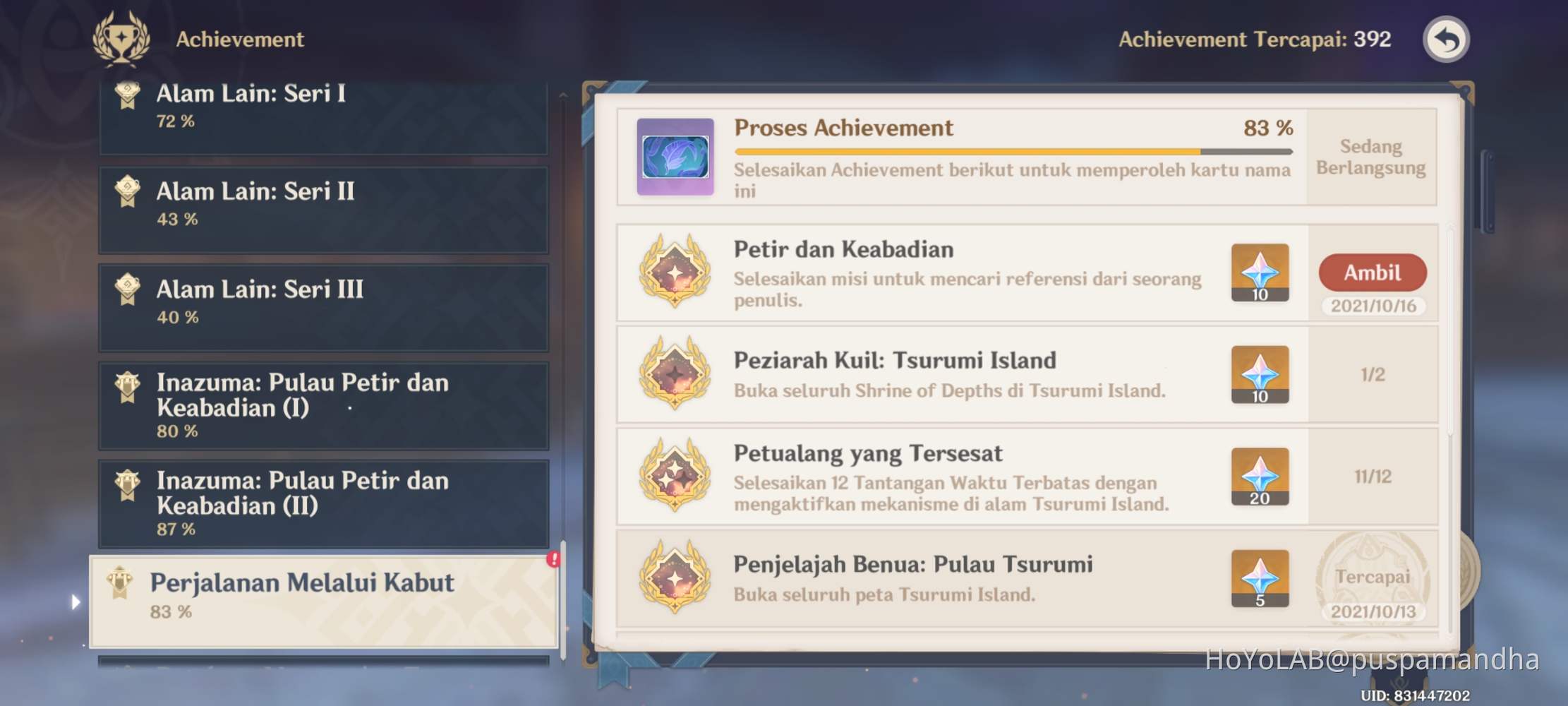 Panduan Singkat Hari Terakhir Quest "Roda Matahari dan Gunung Kanna