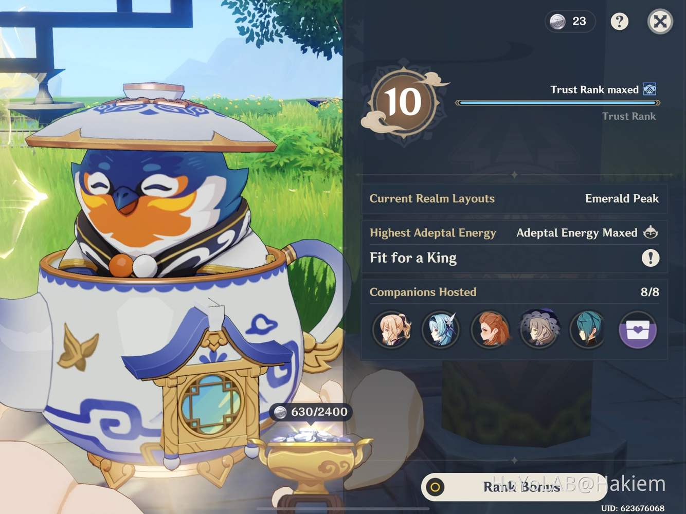 TRUST RANK The Serenitea Pot Genshin Impact HoYoLAB