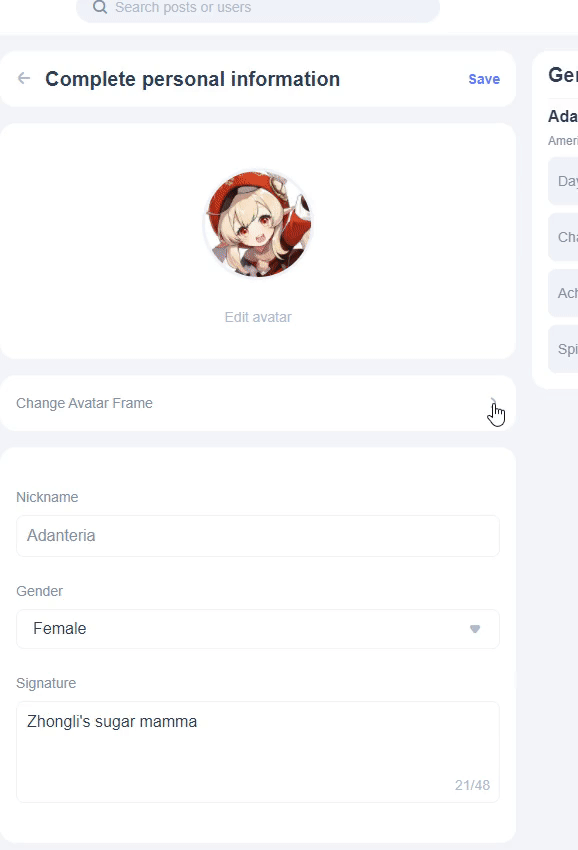 Theres a new feature in hoyolab you can have an avatar frame Genshin