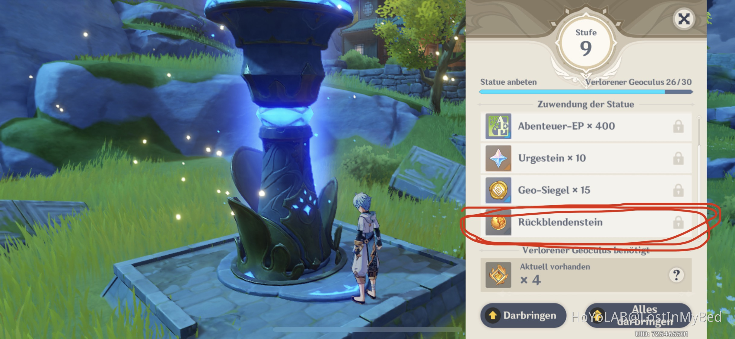 Genshin Impact Untersuche Weiter Den Verlassenen Schrein Rückblendenstein Rätsel (Statue der 7 Geo) Genshin Impact | HoYoLAB