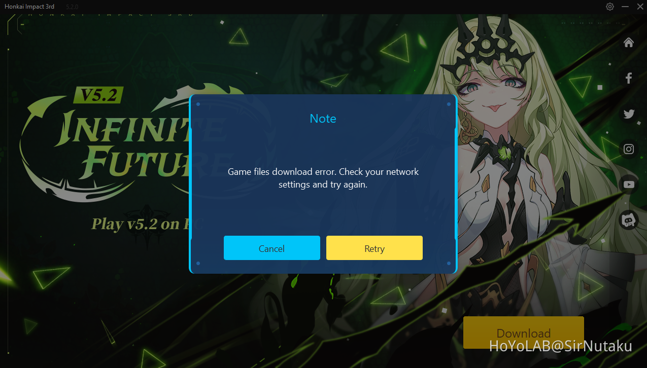 Honkai Impact 3r Download error Honkai Impact 3rd HoYoLAB
