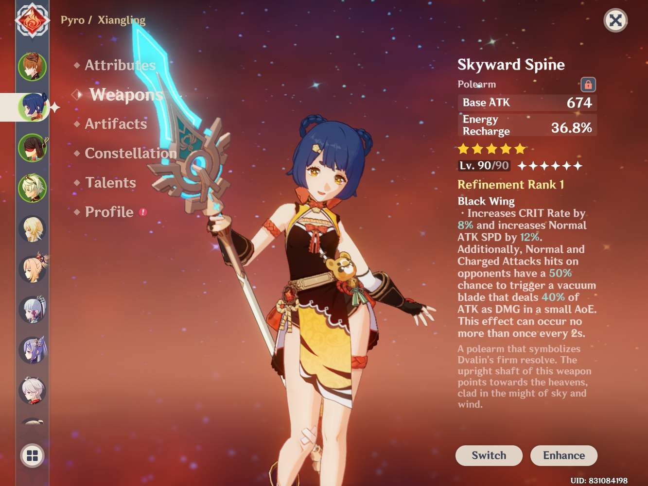 90 Skyward Spine or 80 Catch? Genshin Impact HoYoLAB