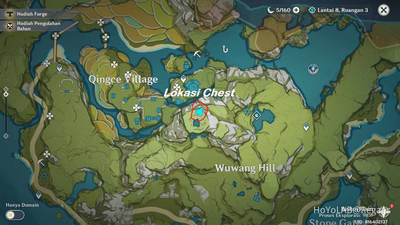 "HIDDEN LUXURIOUS CHEST" Bukit Qingce village Genshin Impact HoYoLAB