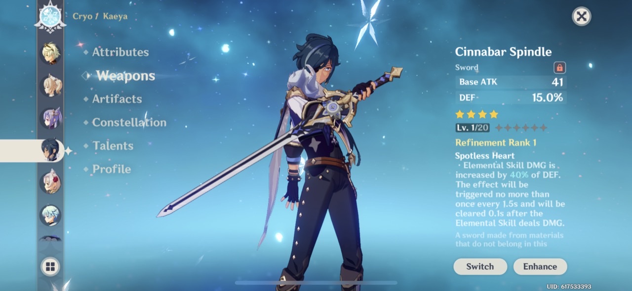 What is this, Kaeya’s signature sword? Genshin Impact HoYoLAB