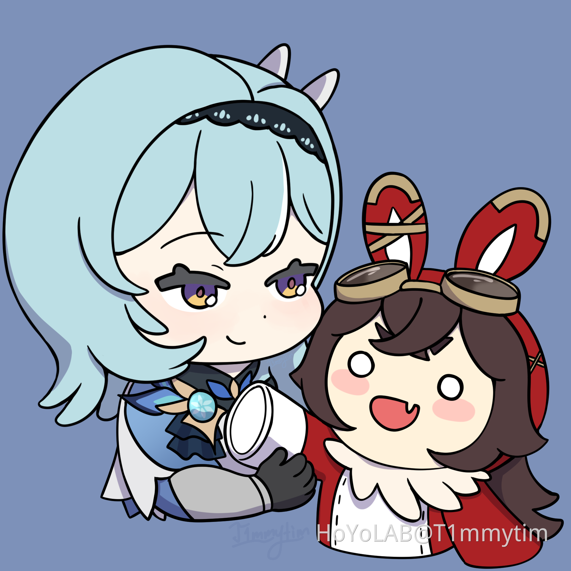 Eula and Baron Bunny Genshin Impact HoYoLAB