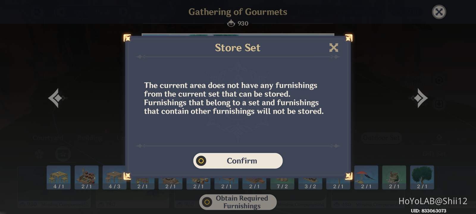 Can't place furnishing set Genshin Impact HoYoLAB