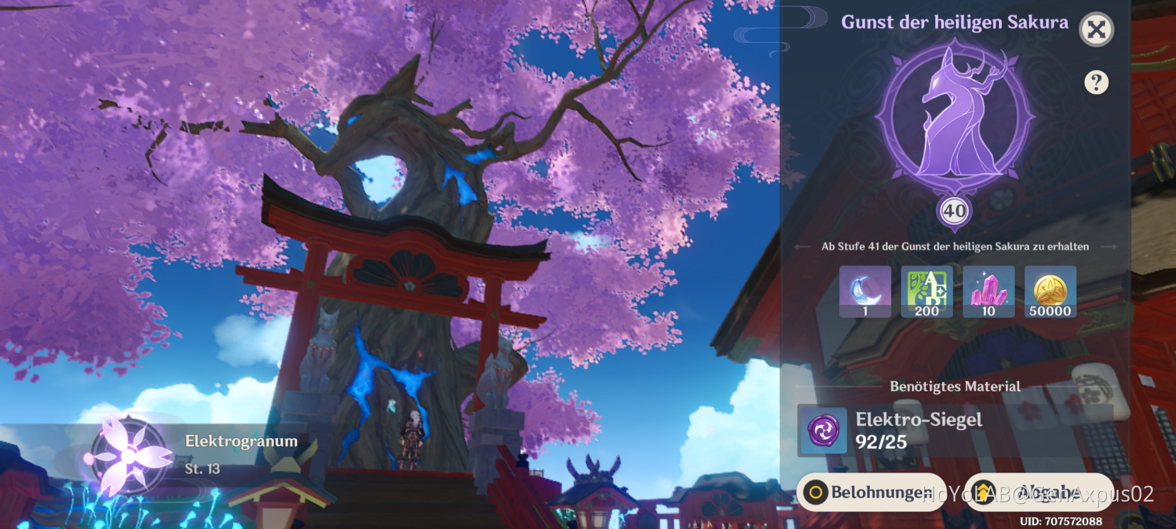 Genshin Impact Reinigungsritual Für Die Heilige Sakura Heilige Sakura Level 40-50 in 2.4? Genshin Impact | HoYoLAB