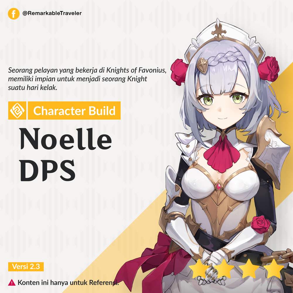 [Mini Guide] Character Build: Noelle DPS - Chivalric Blossom [Noelle ...