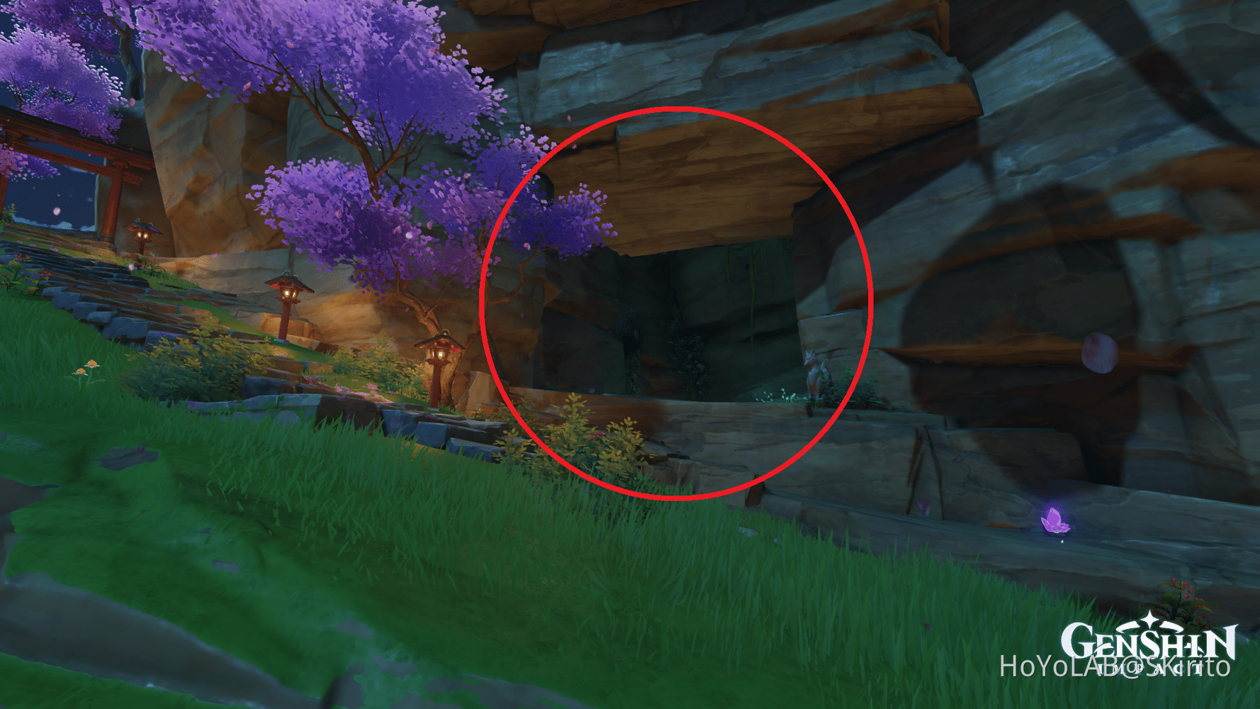 Luxurious Chest below Grand Narukami Shrine. Genshin Impact HoYoLAB