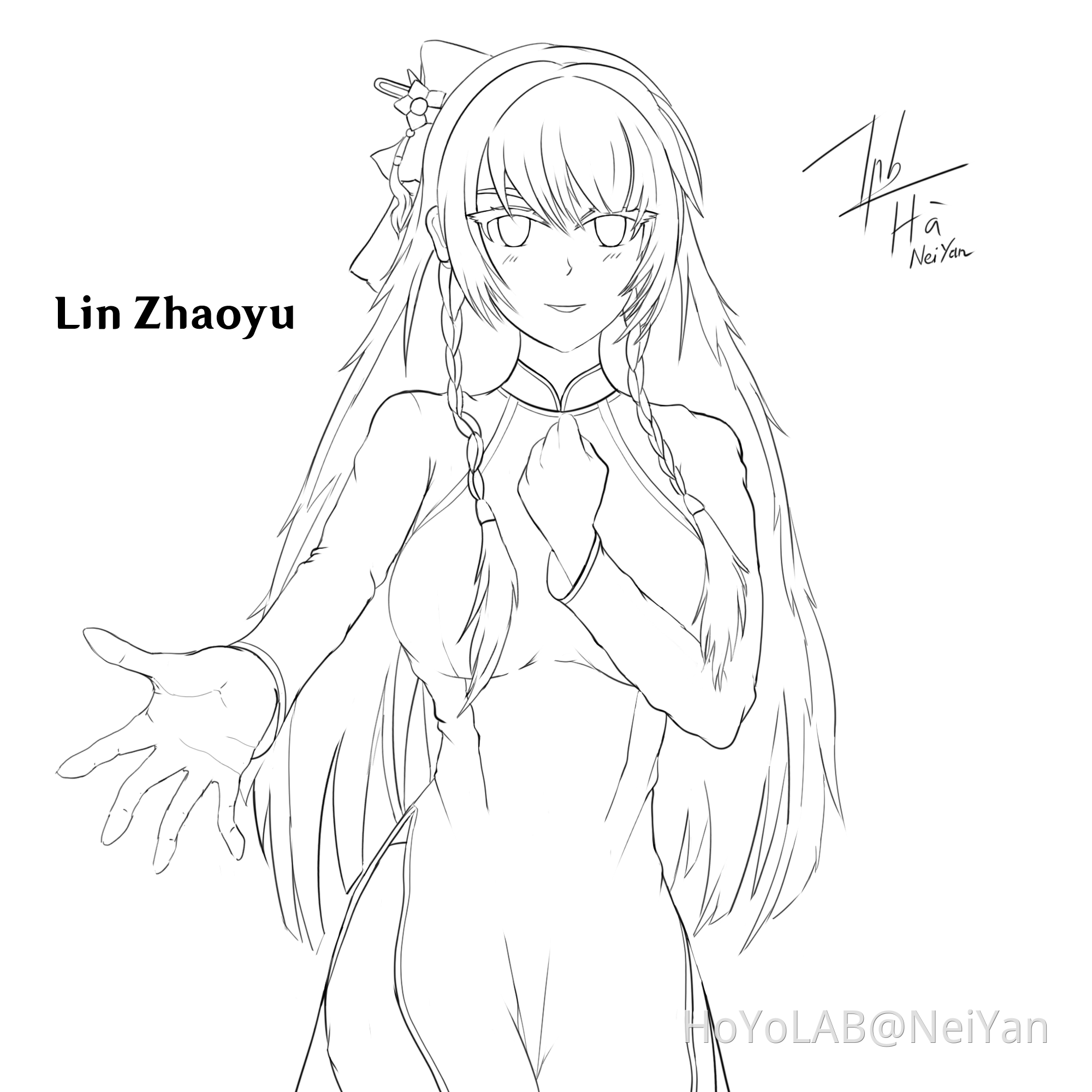 I drew Lin Zhaoyu ( full color soon ^^ ) Honkai Impact 3rd | HoYoLAB