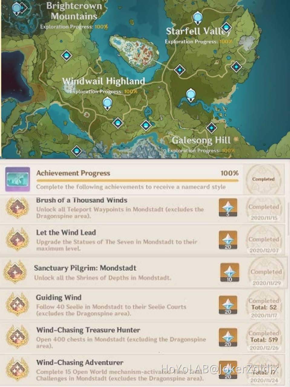 Chest, Seelie, Challenge at Mondstadt (exclude Dragonspine) Genshin