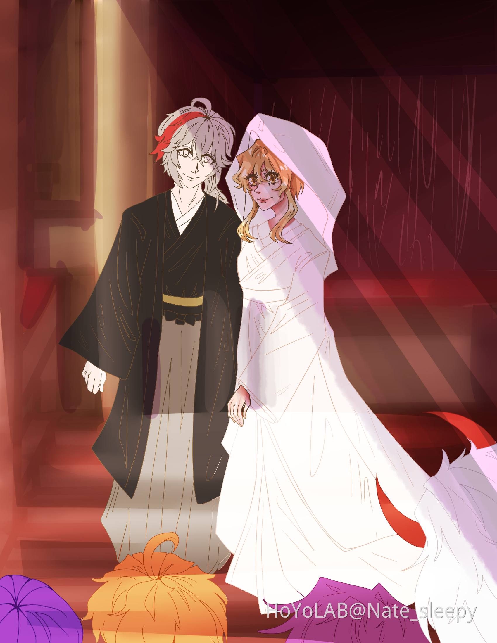 Kazuha and Lumine Genshin Impact HoYoLAB