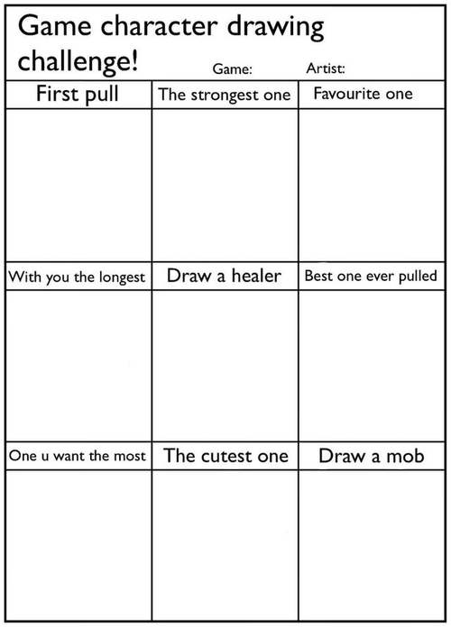 Game Character Drawing Challenge Mihoyo Player Community