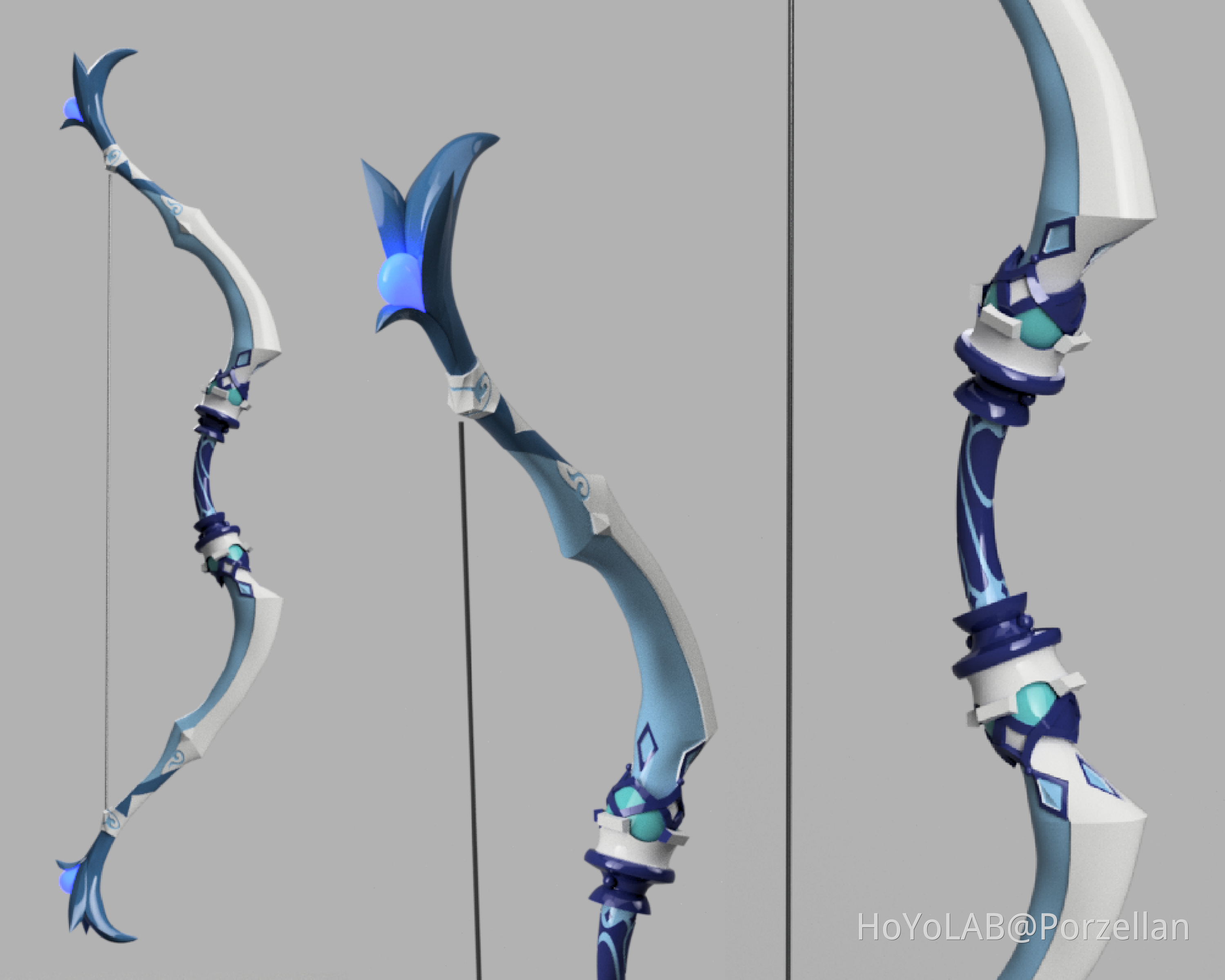 I 3D modeled the Sacrificial Bow for Diona's Birthday! Genshin Impact