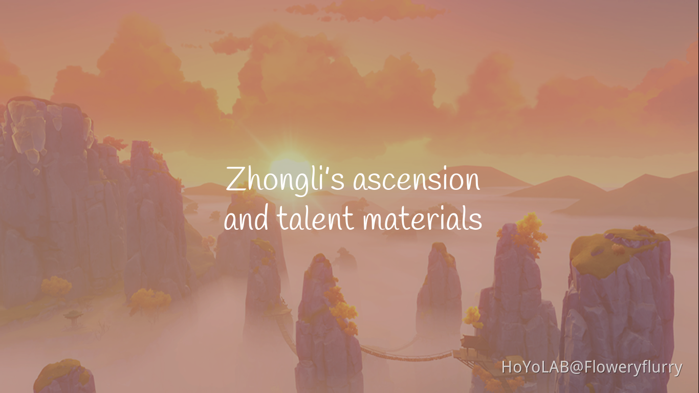Zhongli's ascension materials [Infographic] Genshin Impact HoYoLAB