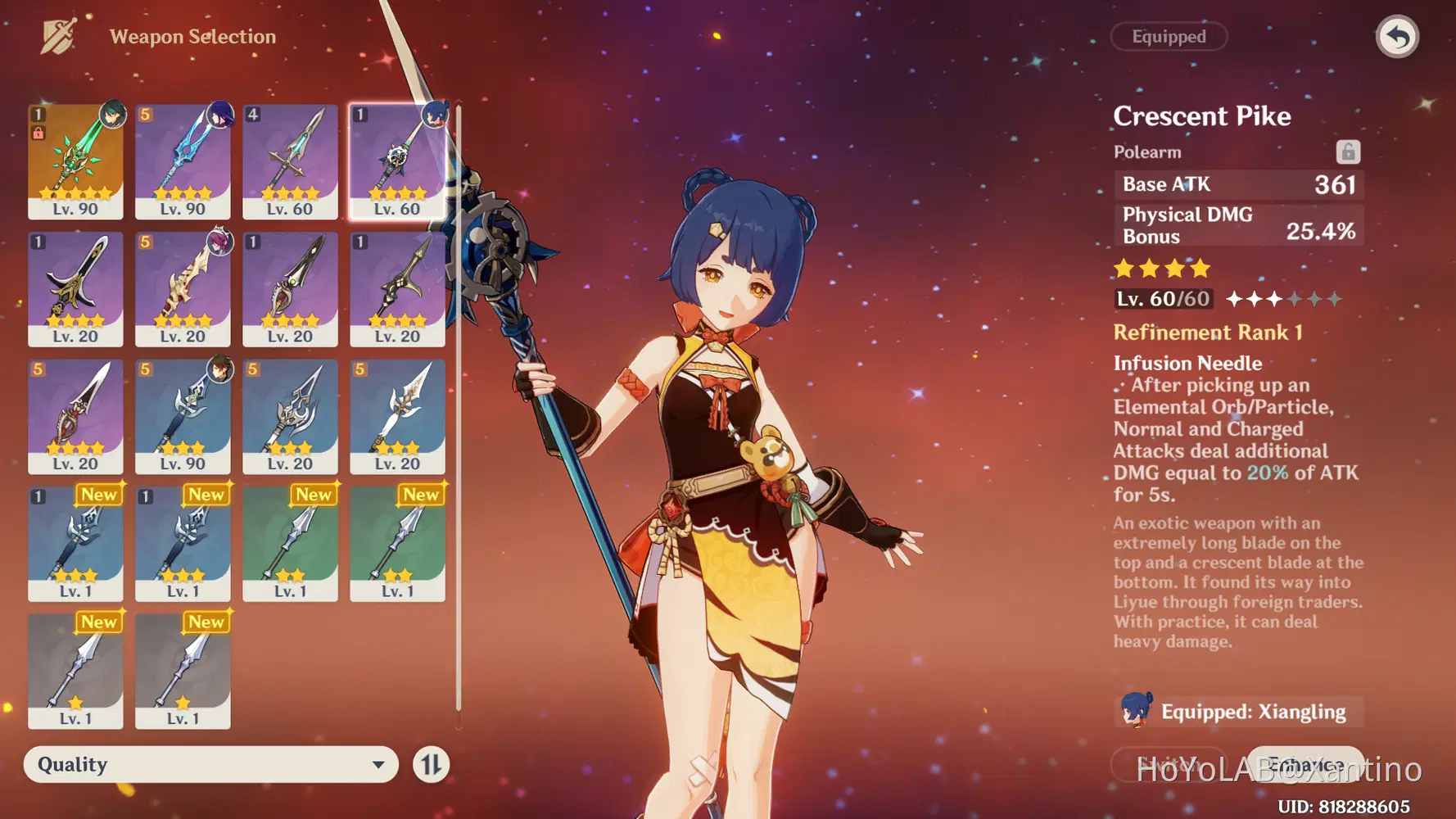 Weapon for Xiangling Genshin Impact | HoYoLAB