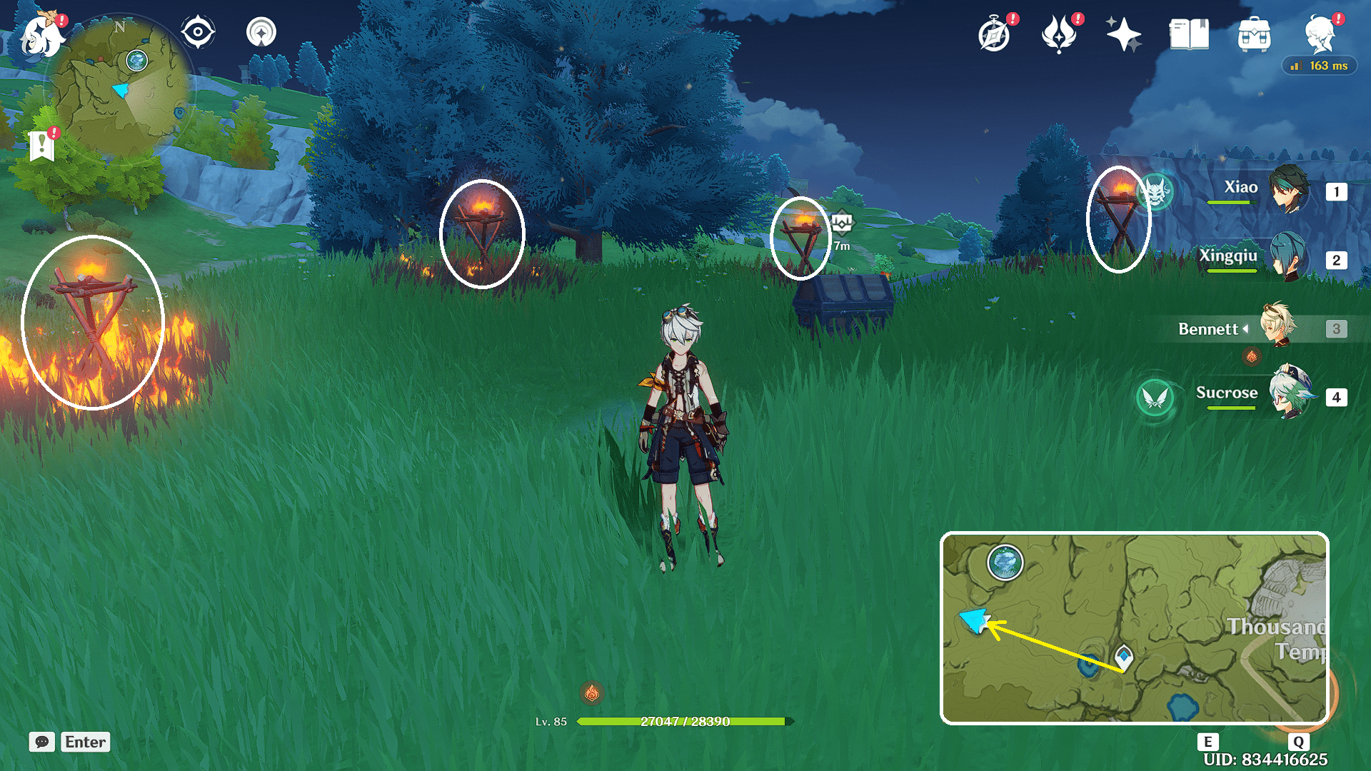 [MONDSTADT HIDDEN CHEST] Nyalakan Api pada 4 Obor di Dekat Whispering