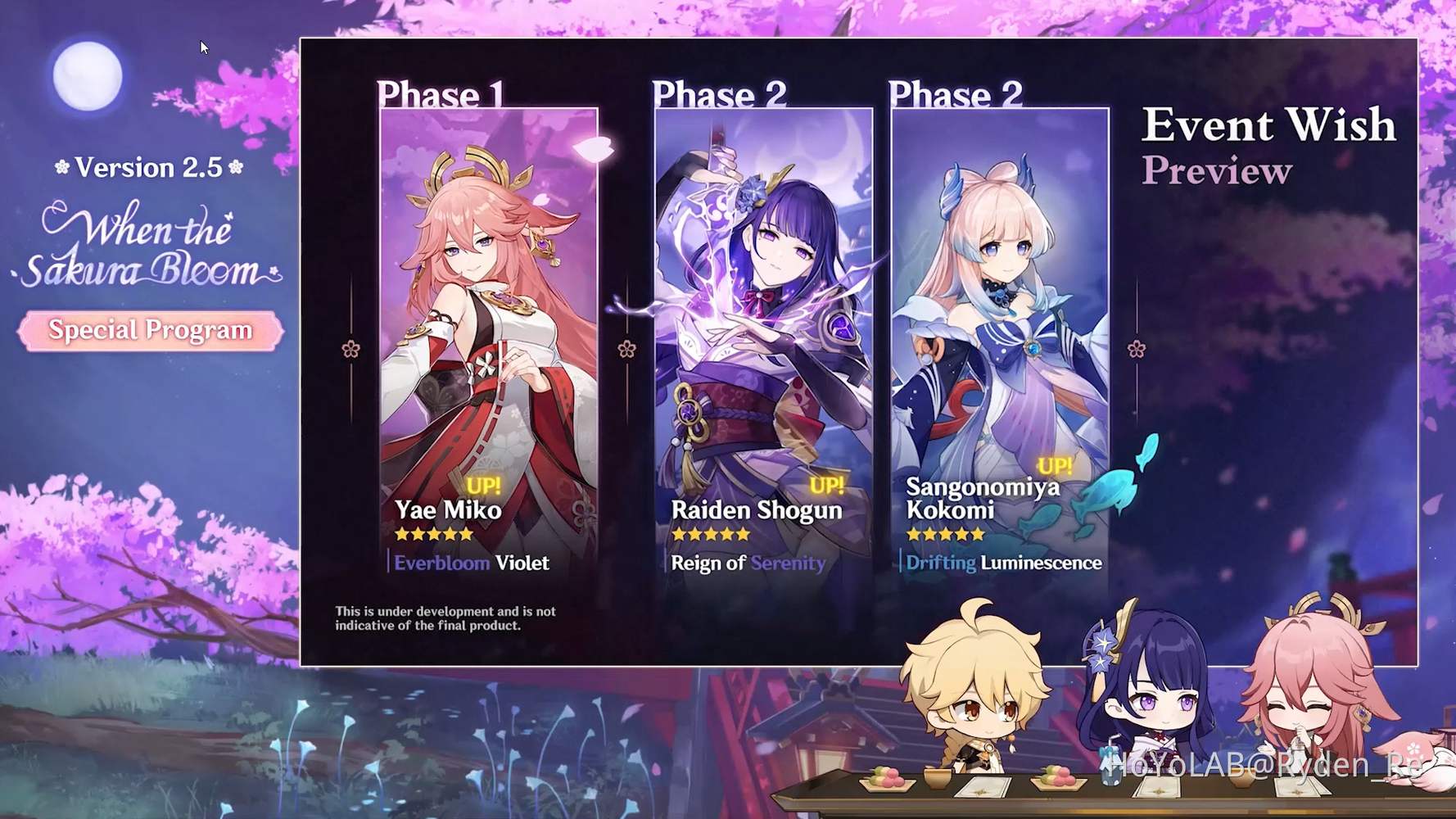 Sondersendung für Version 2.5 "Während der SakuraBlüte" Übersicht & wichtige Informationen