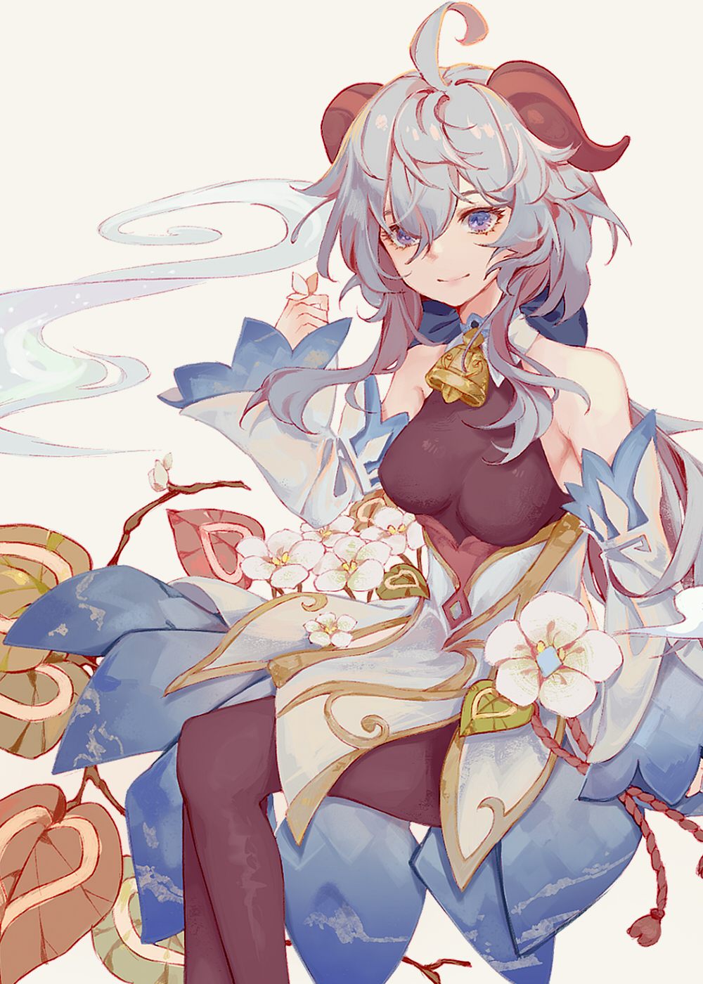 Ganyu with flowers Genshin Impact HoYoLAB