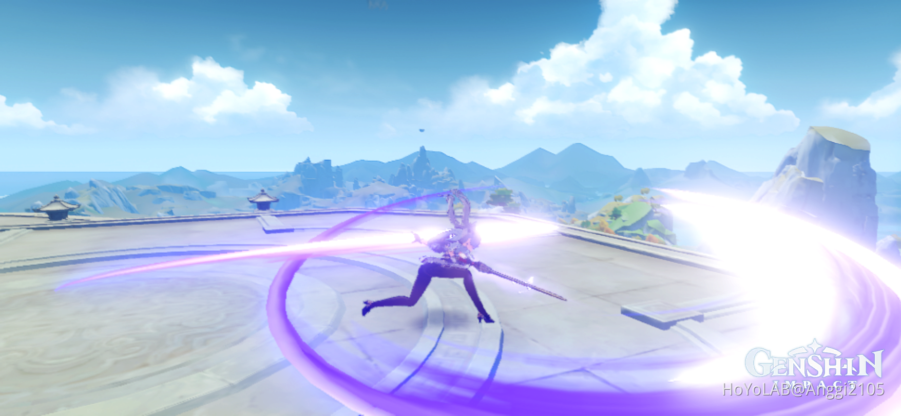 Potret Keqing slash Elemental Skill Genshin Impact HoYoLAB