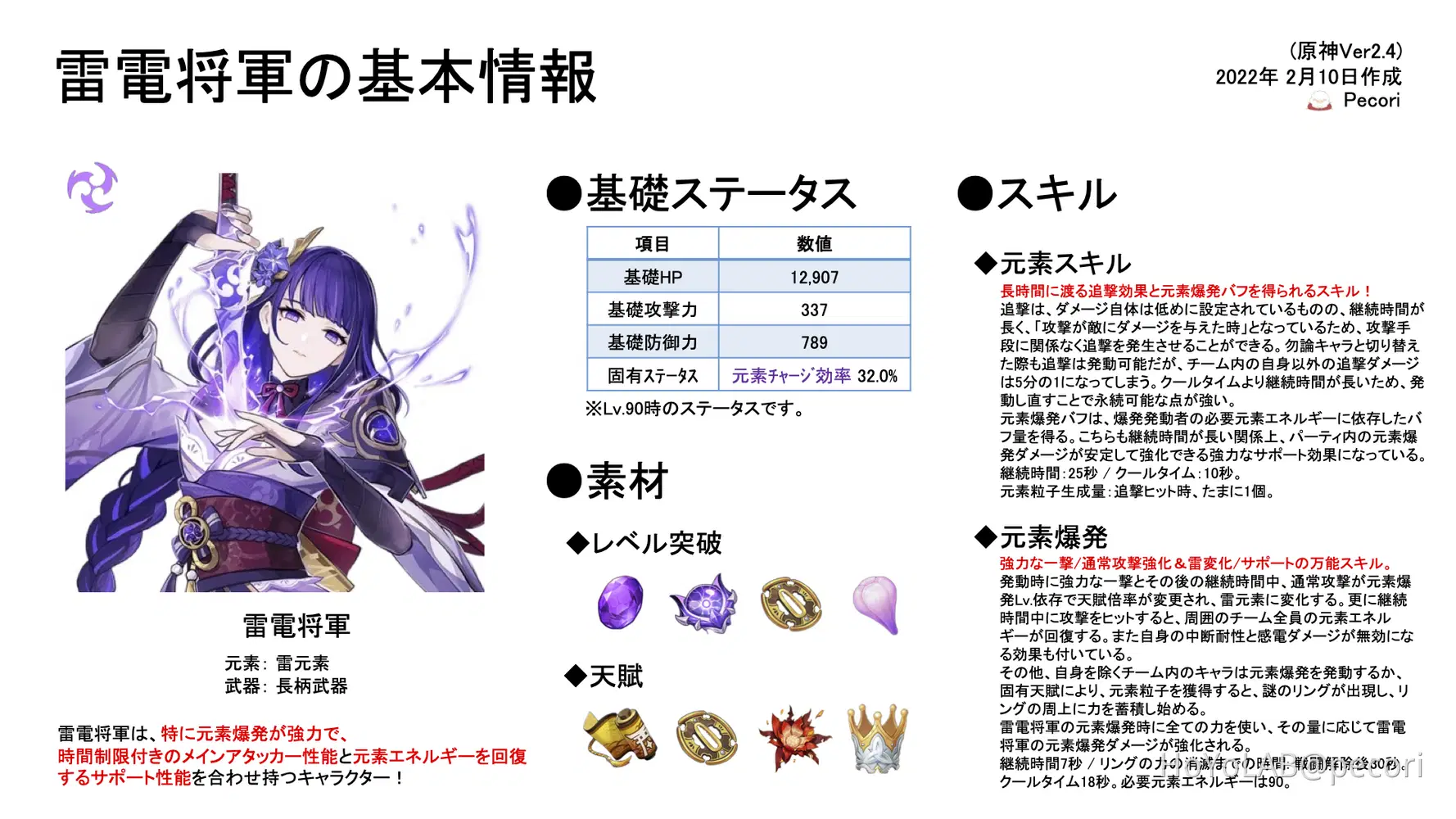 雷電将軍の基本的な型やおすすめ武器・聖遺物をご紹介！ Genshin