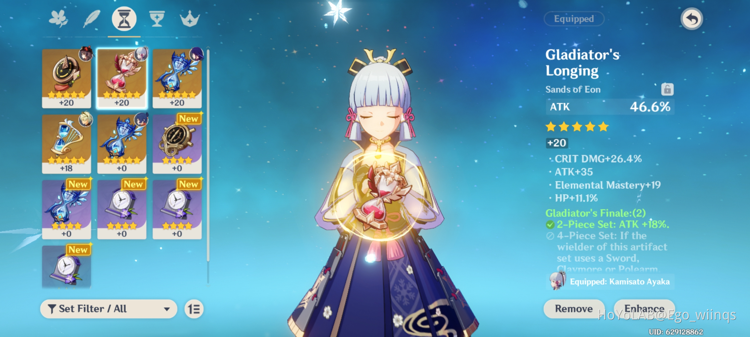 are my artifacts for ayaka good Genshin Impact HoYoLAB