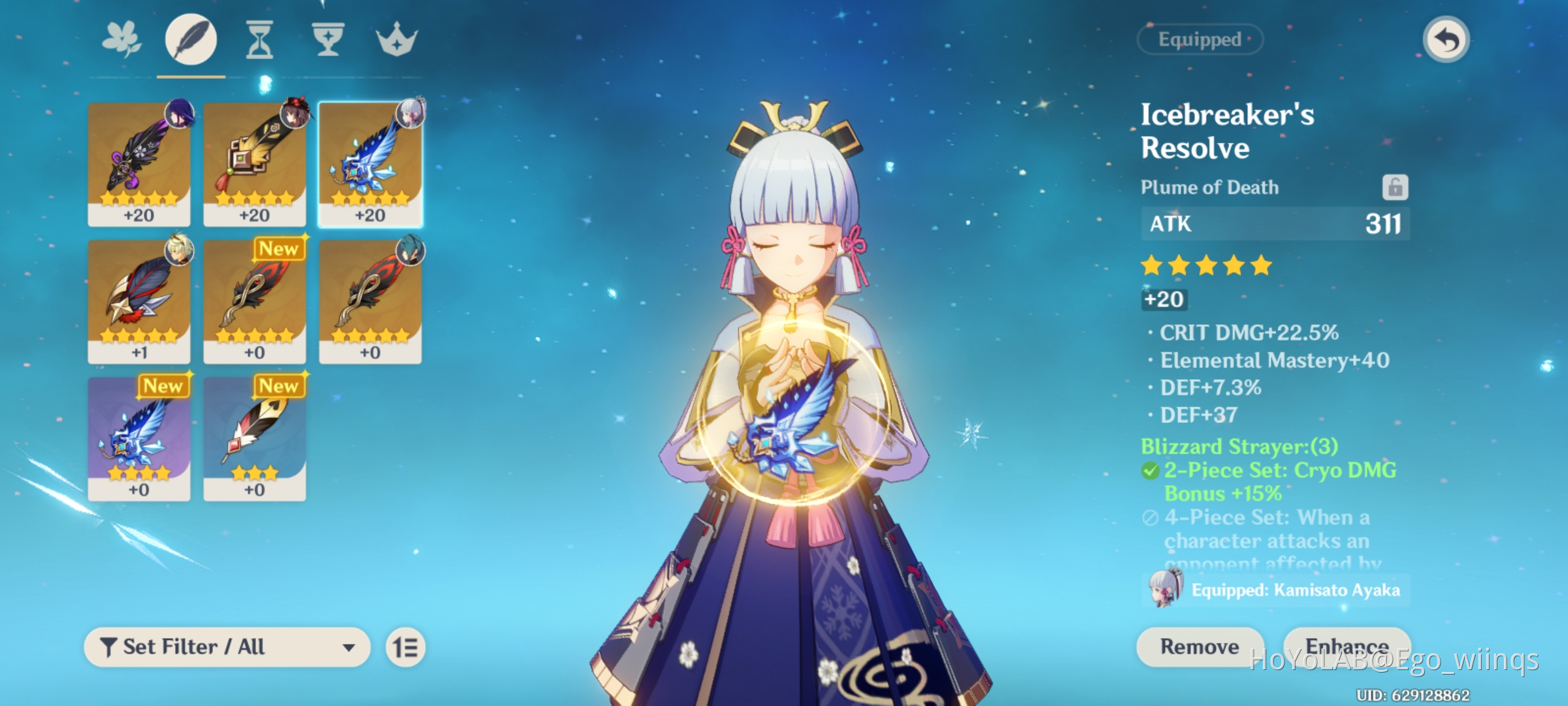 are my artifacts for ayaka good Genshin Impact HoYoLAB