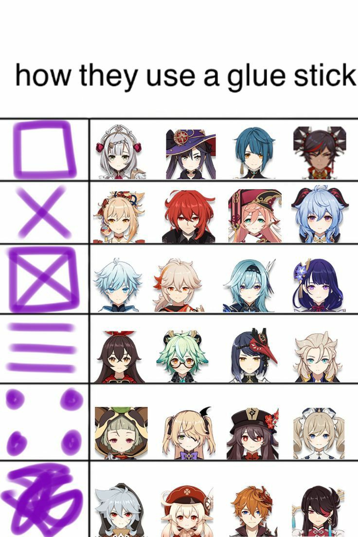 HOW GENSHIN CHARACTERS USE A GLUE STICK Genshin Impact HoYoLAB