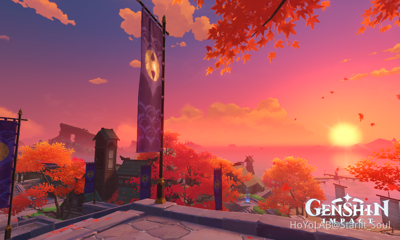 Inazuma Sunset Genshin Impact HoYoLAB