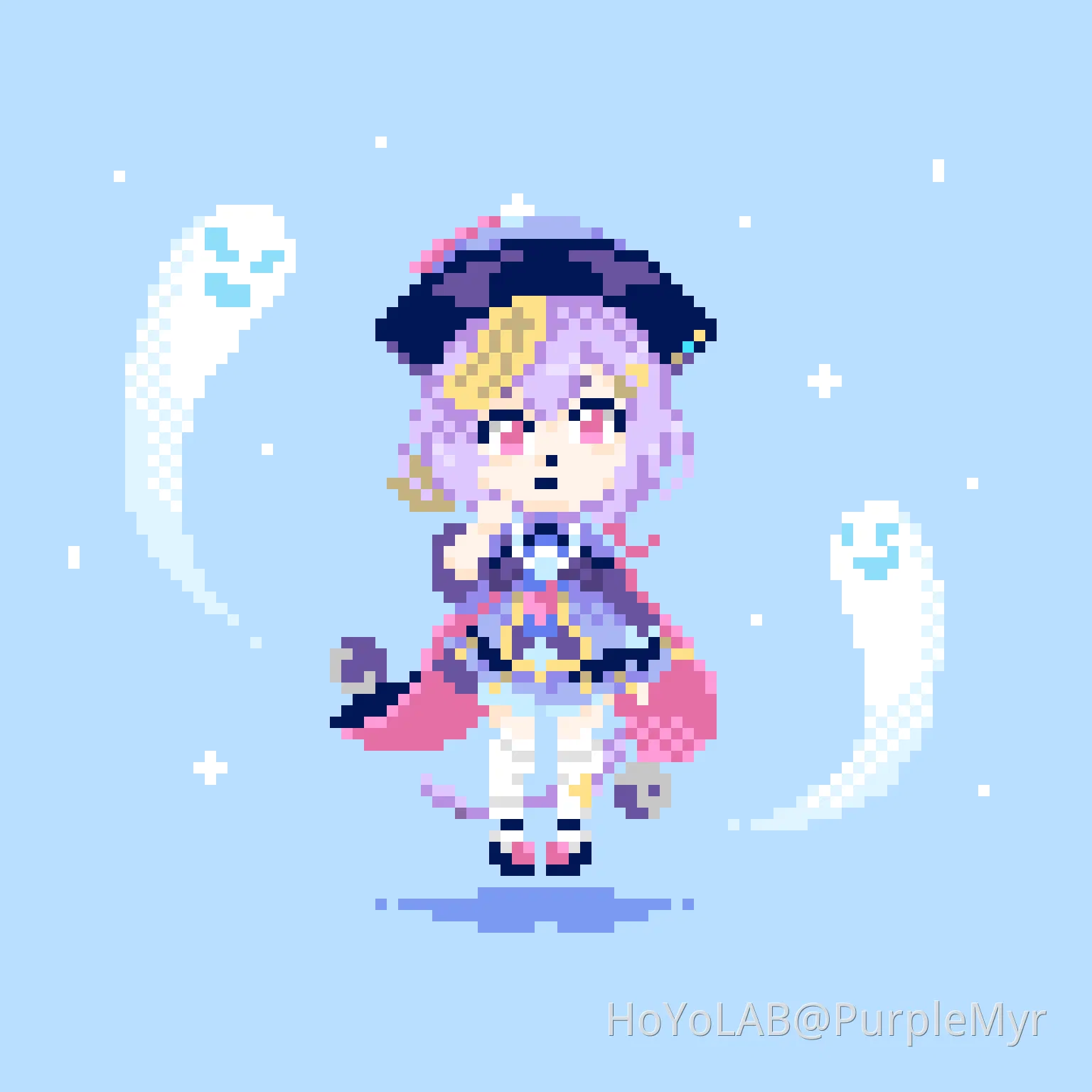 Pixel Qiqi Genshin Impact HoYoLAB