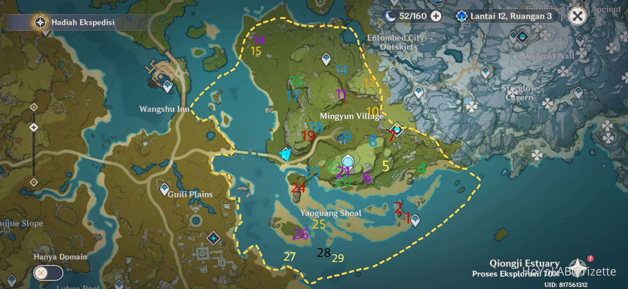 [57 Hidden Chest] Semua Lokasi Hidden Chest di Qiongji Estuary Liyue