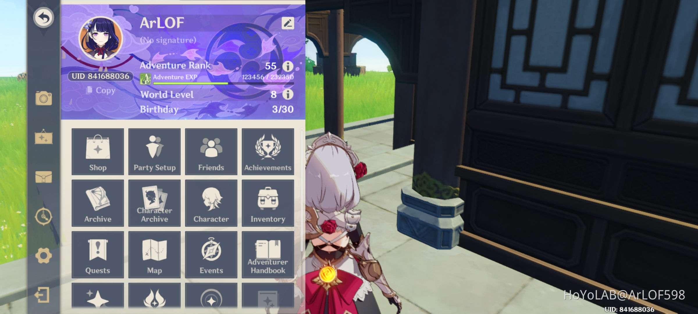 123456 adventure exp Genshin Impact HoYoLAB