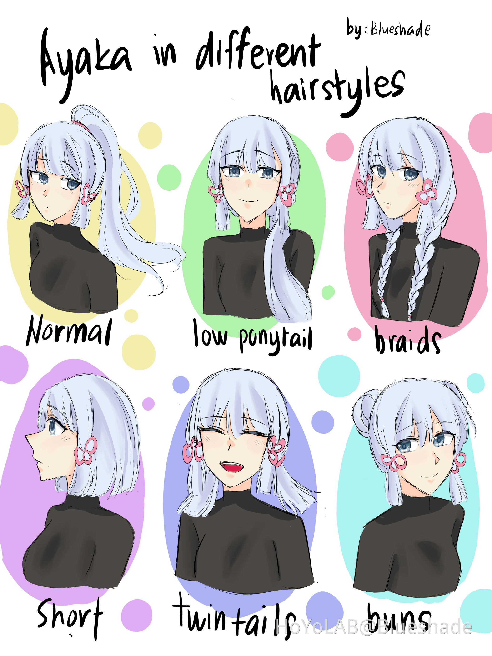 Ayaka in Different Hairstyles Genshin Impact | HoYoLAB